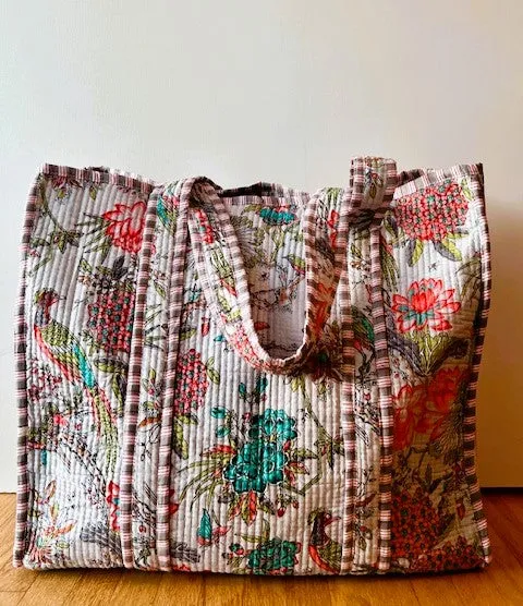 Cotton Tote Bags Worth Swooning Over. Piping and Totally Reversible