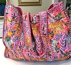 Cotton Tote Bags Worth Swooning Over. Piping and Totally Reversible
