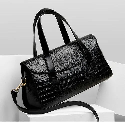 Crocodile Luxury Leather Handbag Vintage