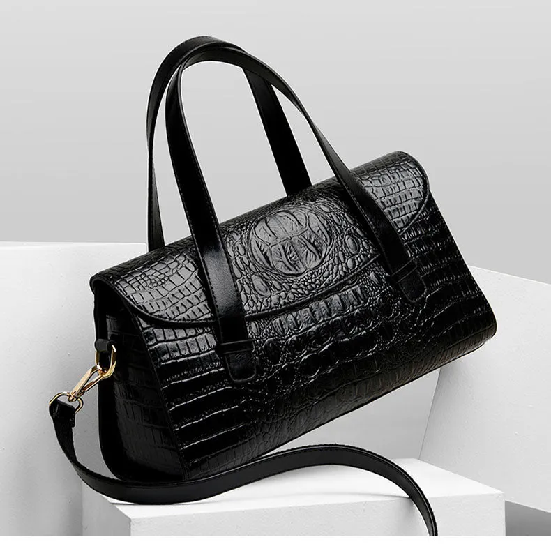 Crocodile Luxury Leather Handbag Vintage