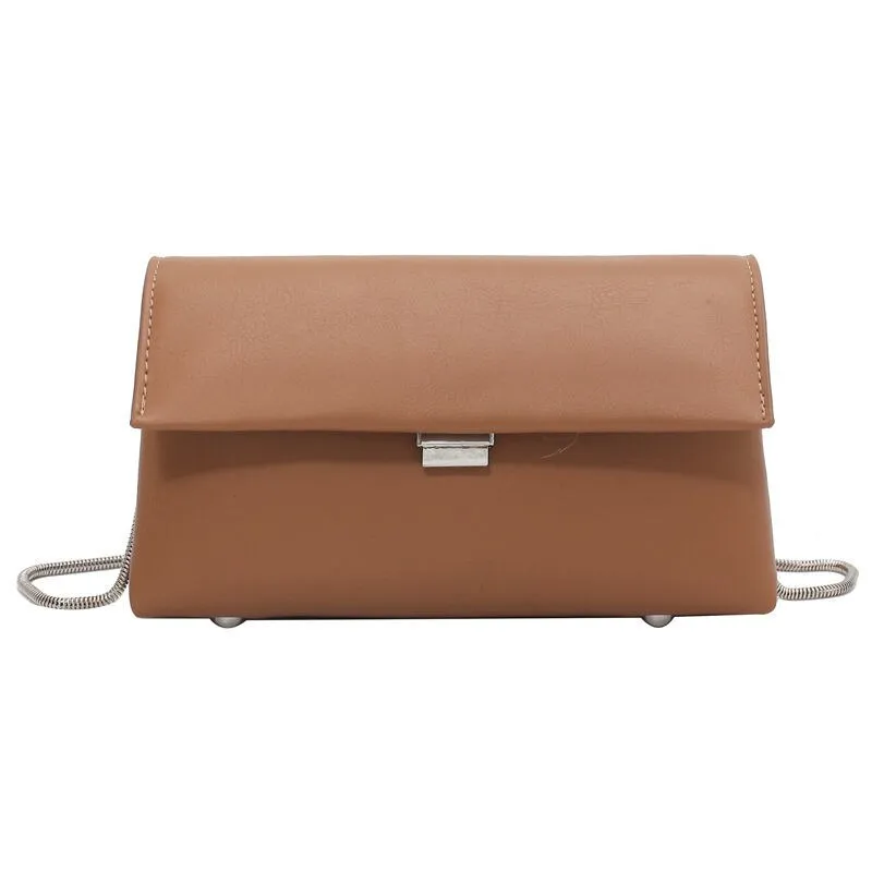Crossbody Bag Women Shoulder Bag Female Backpack Handbag Luxury Chain Fashion 2021 New PU Leather Simple All-match Solid Color