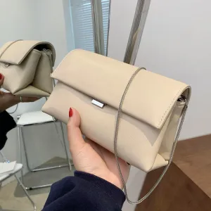 Crossbody Bag Women Shoulder Bag Female Backpack Handbag Luxury Chain Fashion 2021 New PU Leather Simple All-match Solid Color