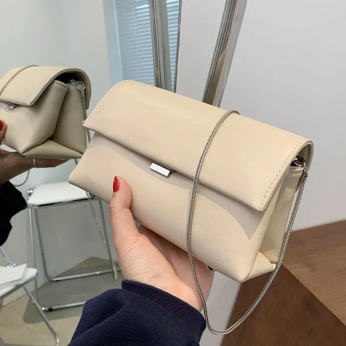 Crossbody Bag Women Shoulder Bag Female Backpack Handbag Luxury Chain Fashion 2021 New PU Leather Simple All-match Solid Color
