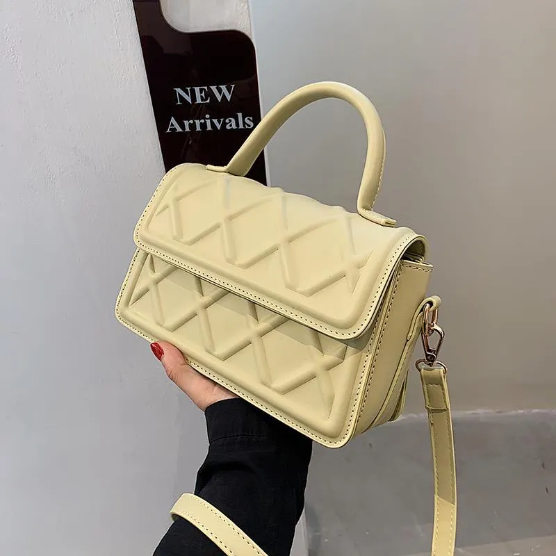 Crossbody Bag Women Shoulder Bag Female Designer Handbag Purse Fashion 2021 New Trend PU Leather Simple Diamond Lattice Texture