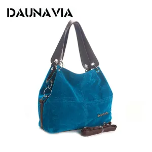 DAUNAVIA brand handbag women shoulder bag female large tote bag soft Corduroy leather bag crossbody messenger bag for women 2018