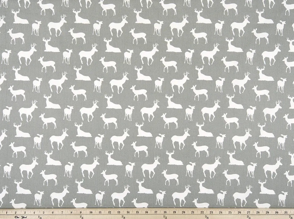 Deer Silhouette Storm Twill