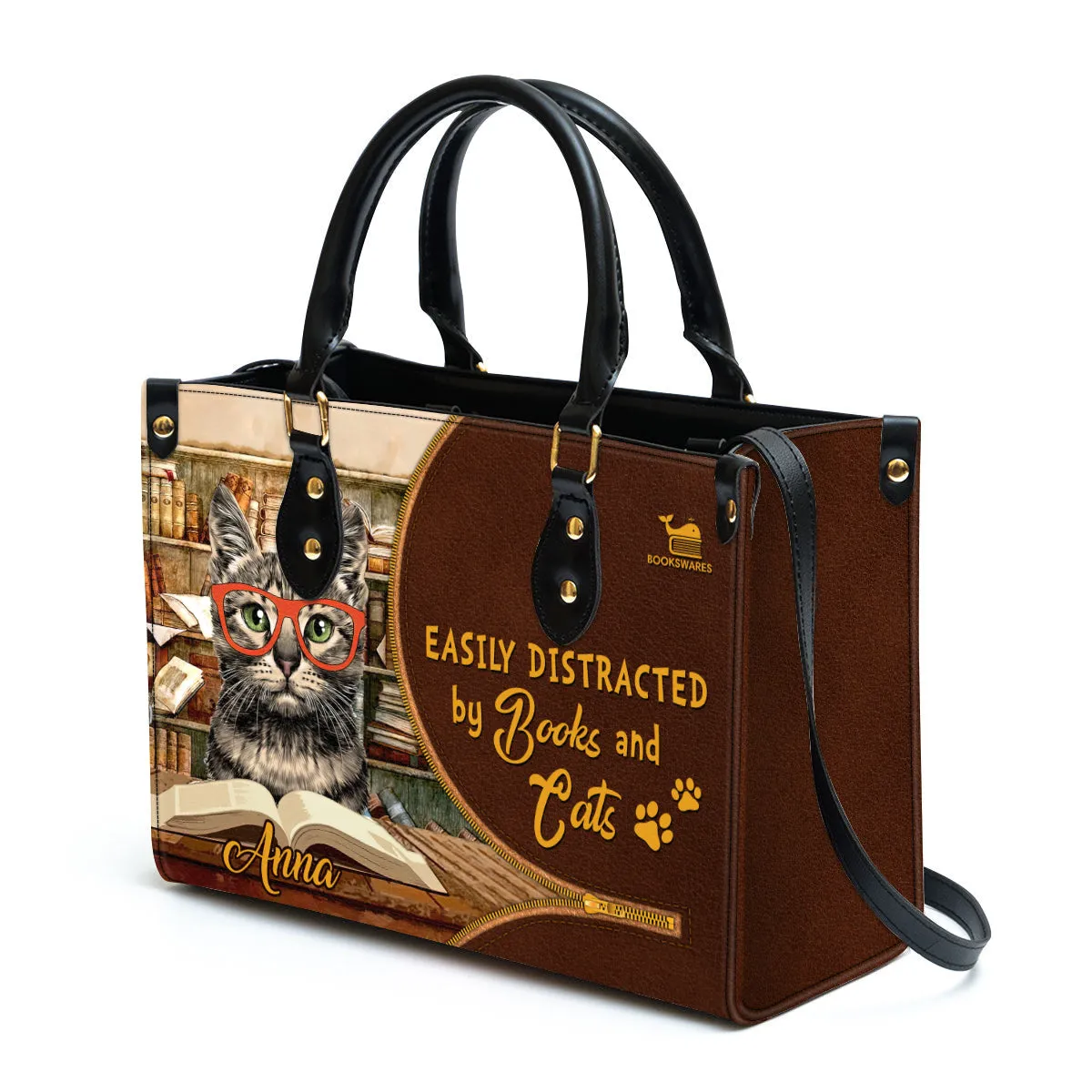 Easily Distracted By Cats And Books Book Lovers Gift LHB01