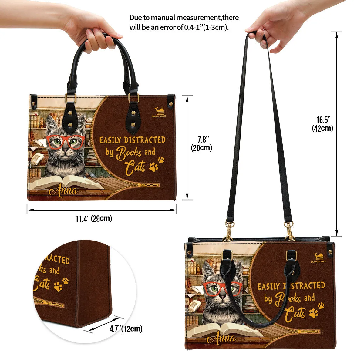 Easily Distracted By Cats And Books Book Lovers Gift LHB01
