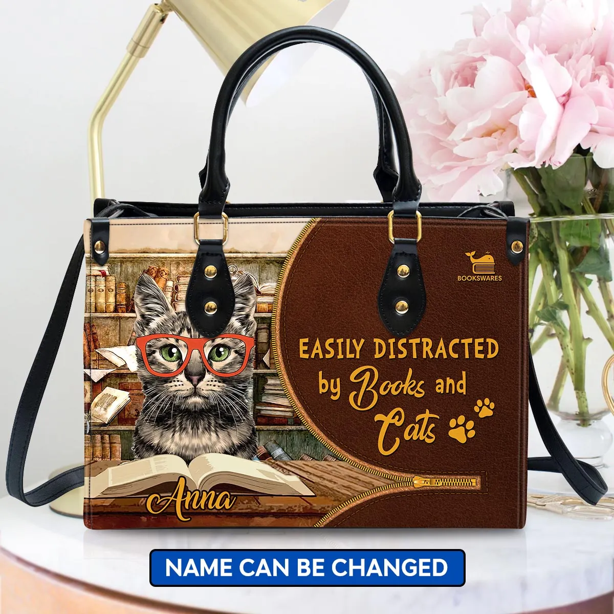 Easily Distracted By Cats And Books Book Lovers Gift LHB01