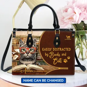 Easily Distracted By Cats And Books Book Lovers Gift LHB01
