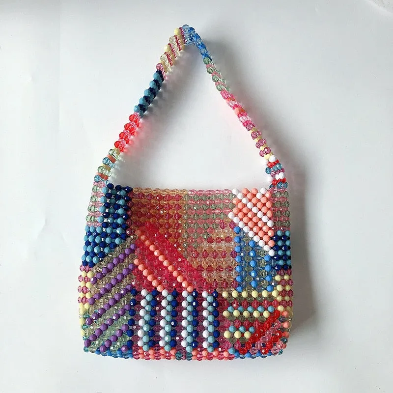Elegant Beading Pearl Bags Women Handbags Ladies Fashion Party Crossbody Bags Girls Purse Casual Beaded Chain Messenger Bags