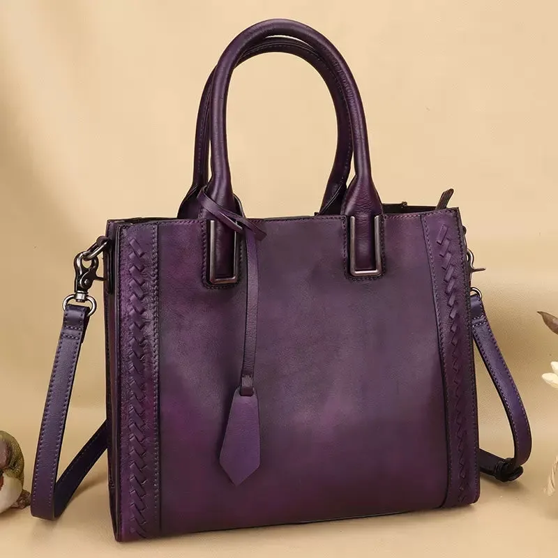 Elegant Womens Leather Crossbody Tote Shoulder Purse
