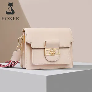FOXER 2021 Summer Ladies Shoulder Bag Women's Crossbody Bag England Style Casual Messenger Bag for Female Girl's Purse Handbag