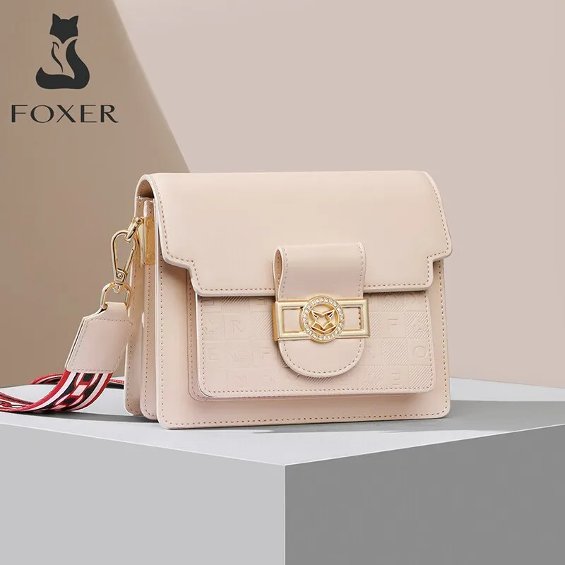 FOXER 2021 Summer Ladies Shoulder Bag Women's Crossbody Bag England Style Casual Messenger Bag for Female Girl's Purse Handbag