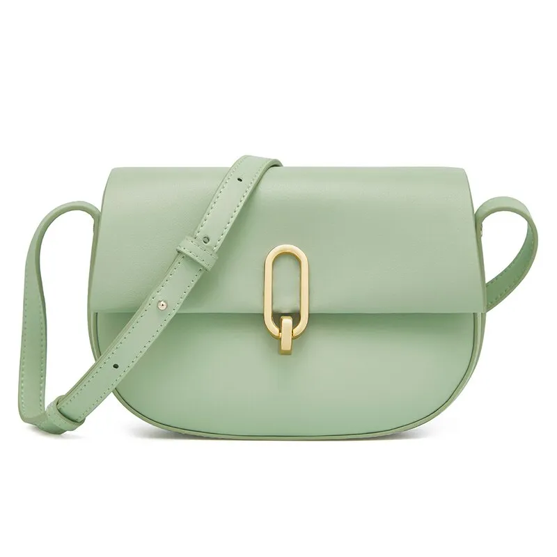 FOXER Ladies Split Leather Messenger Bag Fashion Simple Long Shoulder Strap Shoulder Bag High Quality Luxury Leather Bag Women