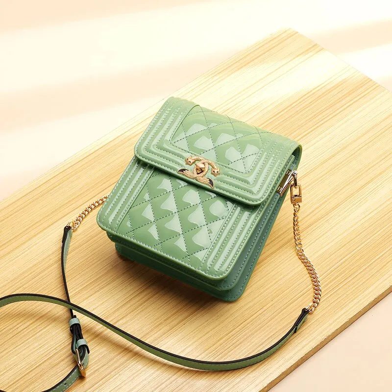 FOXER Stylish Female Phone Bags Mini Flip Totes Girl's Cow Leather Shoulder Bag Ladies Crtossbody Bags Chic Women Purse