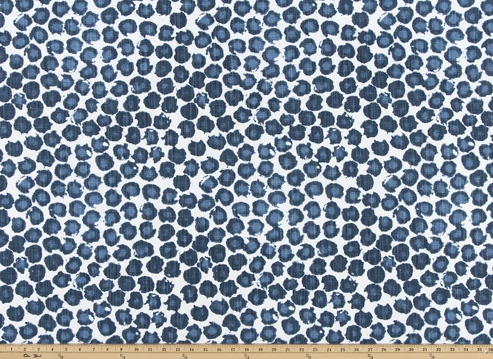 Freedom Prussian Blue White Slub Linen Fabric By Premier Prints