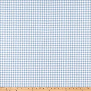 Gingham Weathered Blue 7oz Cotton Fabric By Premier Prints