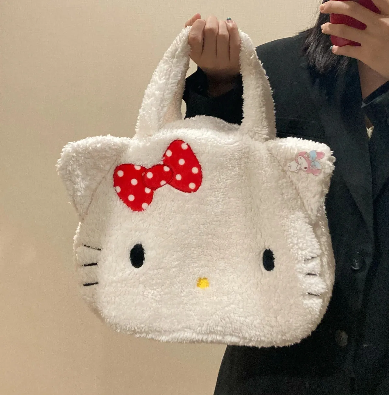 Hellokitty Cute Tote Bags Plush Tote Bag Handbags for Girls Shopping