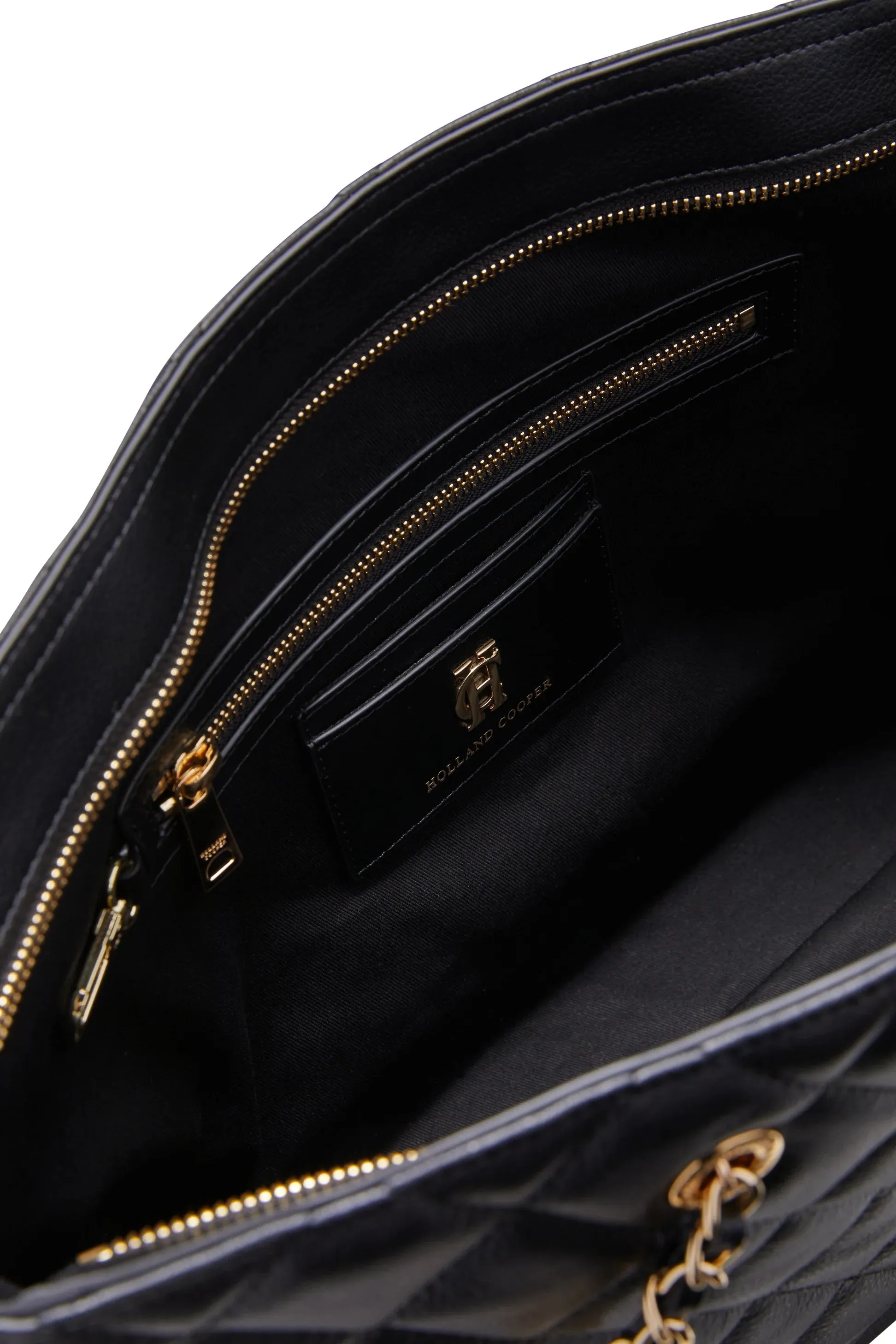 Holland Cooper Soho Quilted Tote Bag in Black