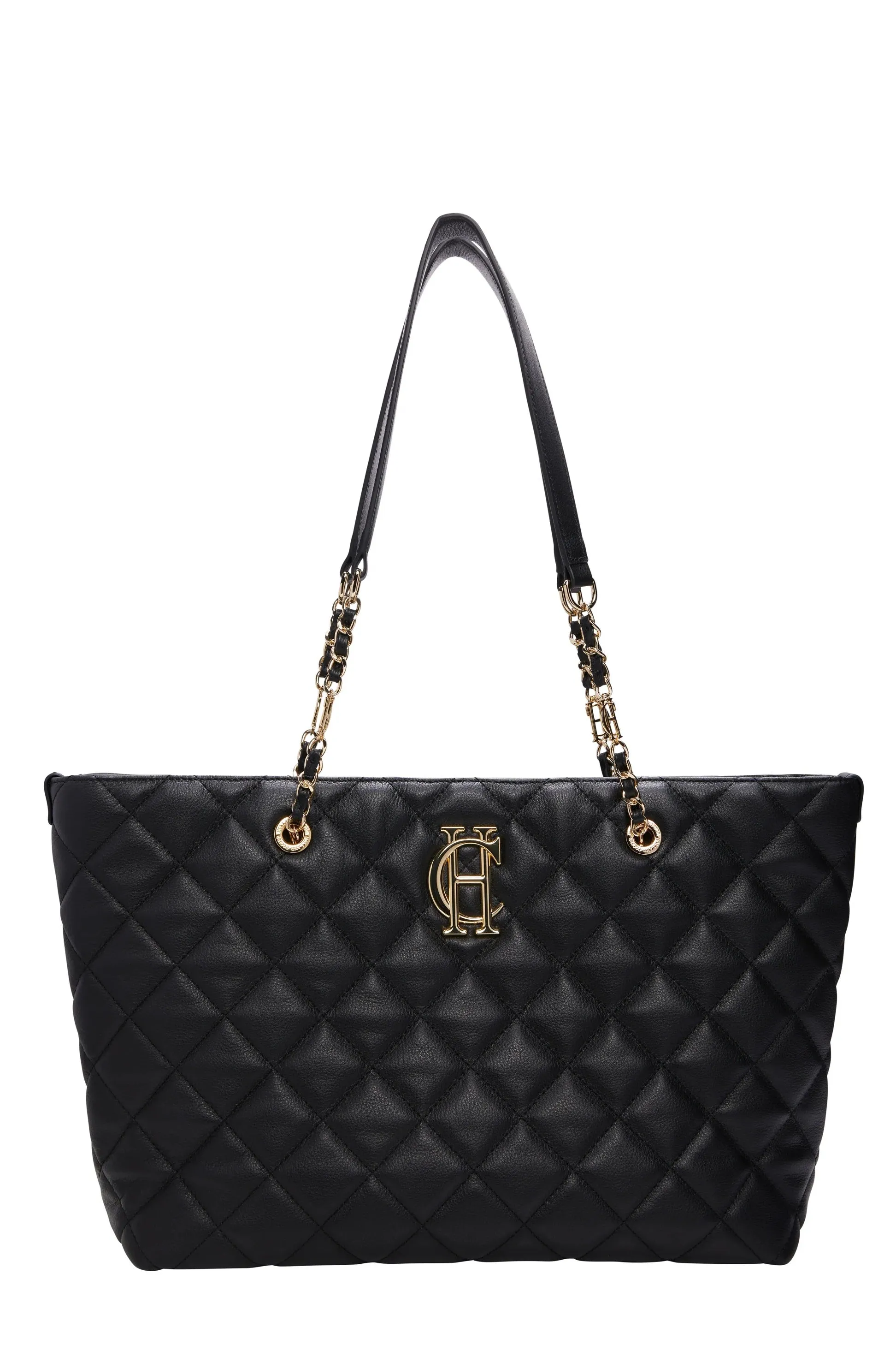 Holland Cooper Soho Quilted Tote Bag in Black