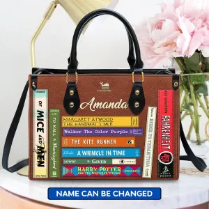 I Read Banned Books Leather Brown Handbag Book Lovers Gift LHB69