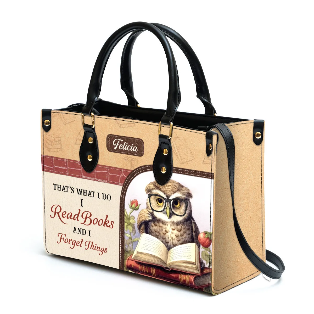I Read Books And I Forget Things Leather Handbag Book Lovers Gift LHB76