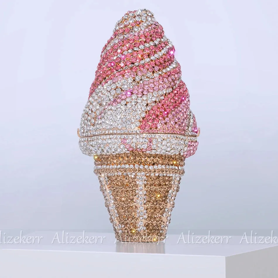 Ice Cream Cone Diamond Clutch