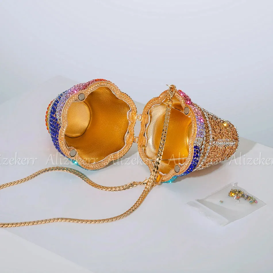 Ice Cream Cone Diamond Clutch