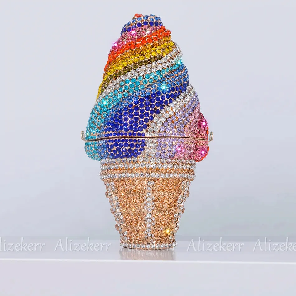 Ice Cream Cone Diamond Clutch