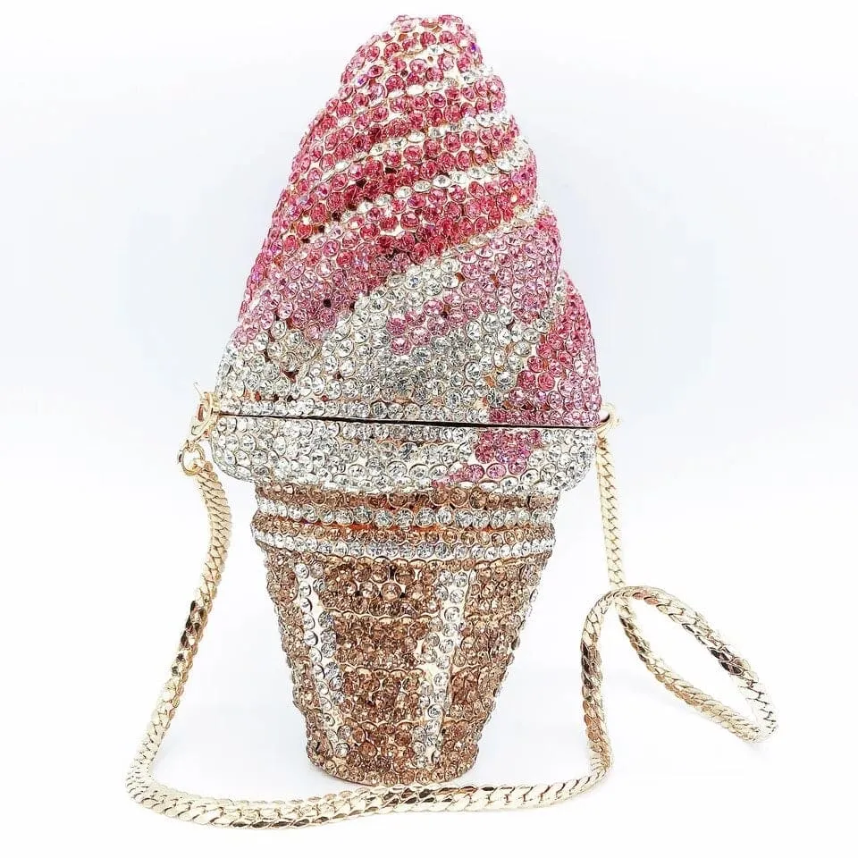 Ice Cream Cone Diamond Clutch