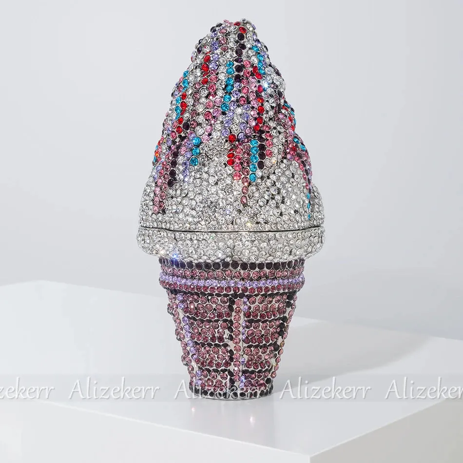 Ice Cream Cone Diamond Clutch