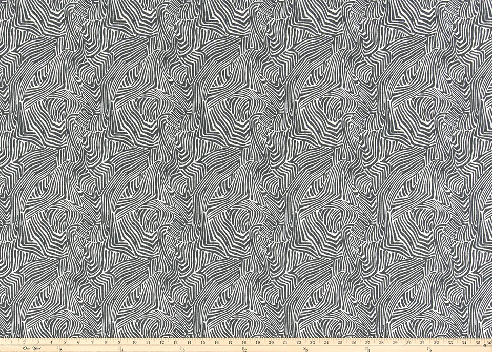 Icke Graphite Slub Canvas Fabric By Premier Prints