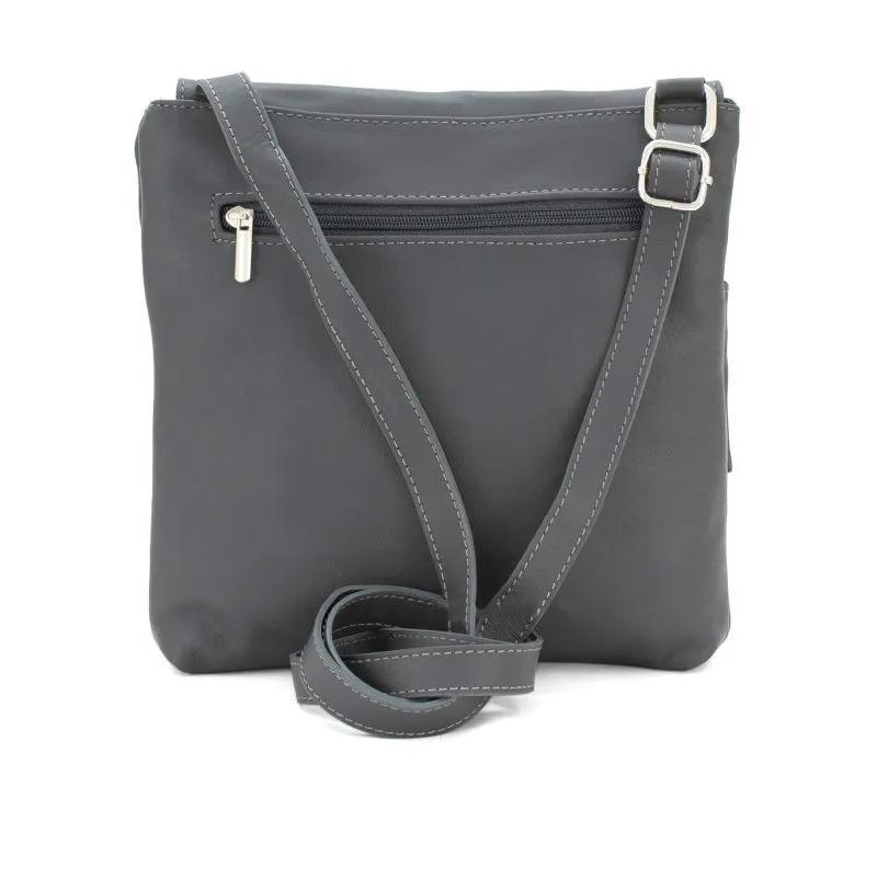 Italian Designer Soft Leather Crossbody Two Pockets- Simpsi - Olive Green