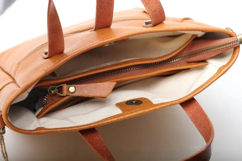 Italy Leather Work Tote Bag