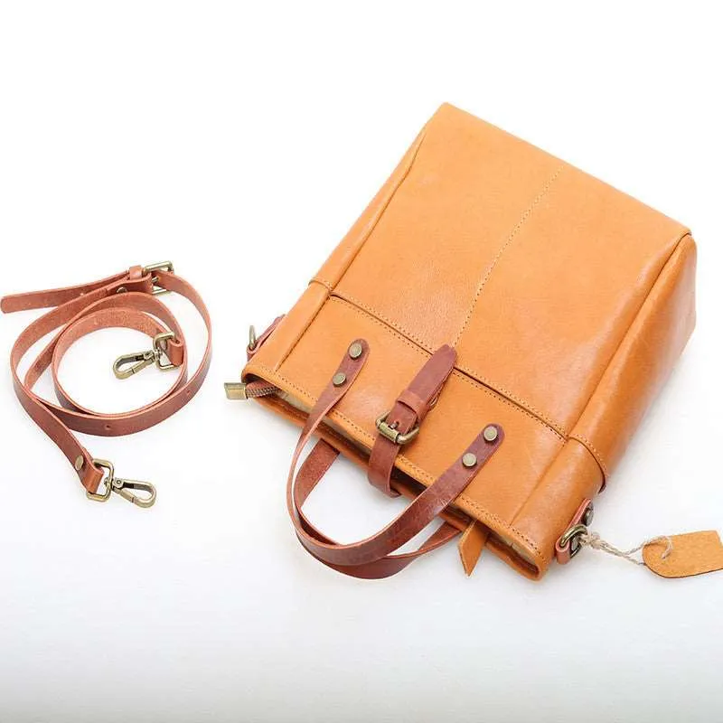Italy Leather Work Tote Bag