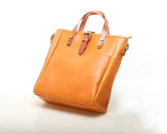 Italy Leather Work Tote Bag
