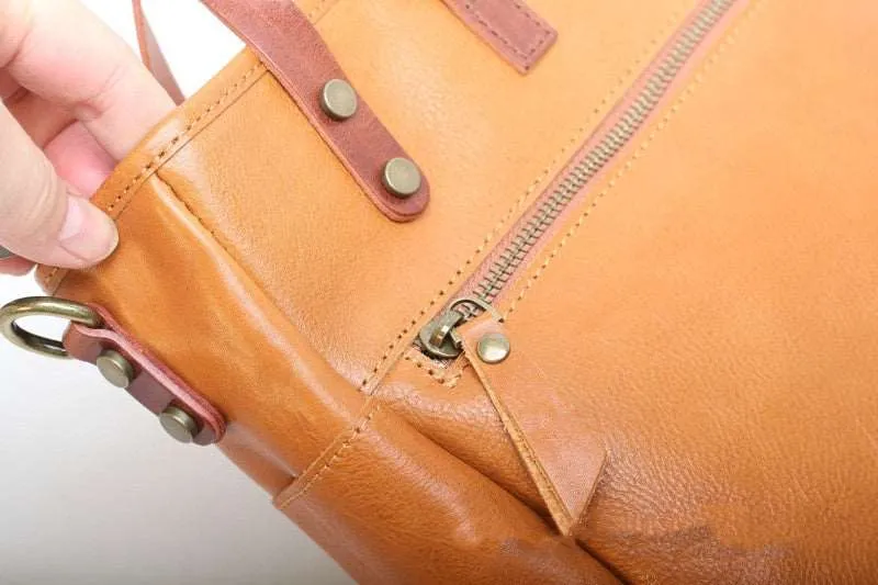 Italy Leather Work Tote Bag