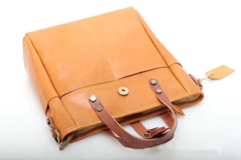 Italy Leather Work Tote Bag