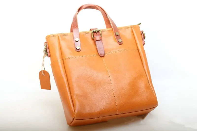 Italy Leather Work Tote Bag