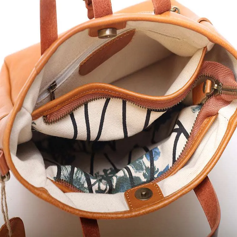 Italy Leather Work Tote Bag