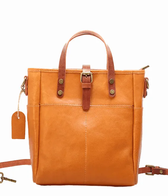 Italy Leather Work Tote Bag