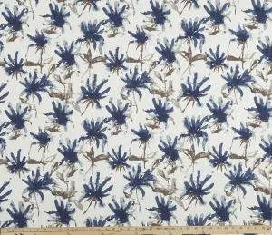 Kendal Regal Blue Slub Canvas Fabric By Premier Prints