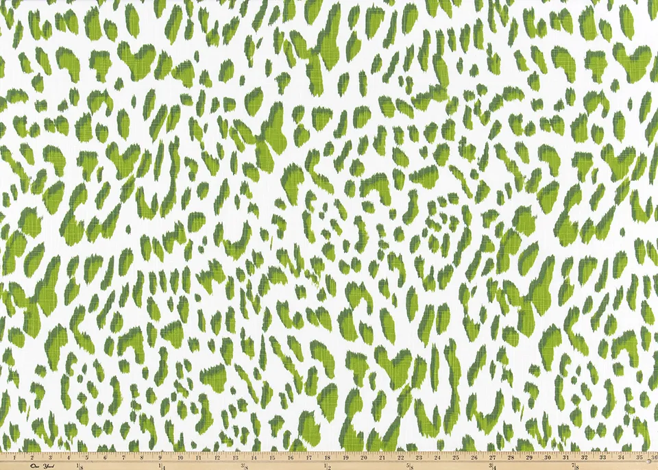Lawson Pine / Chartreuse Slub Canvas Fabric By Premier Prints