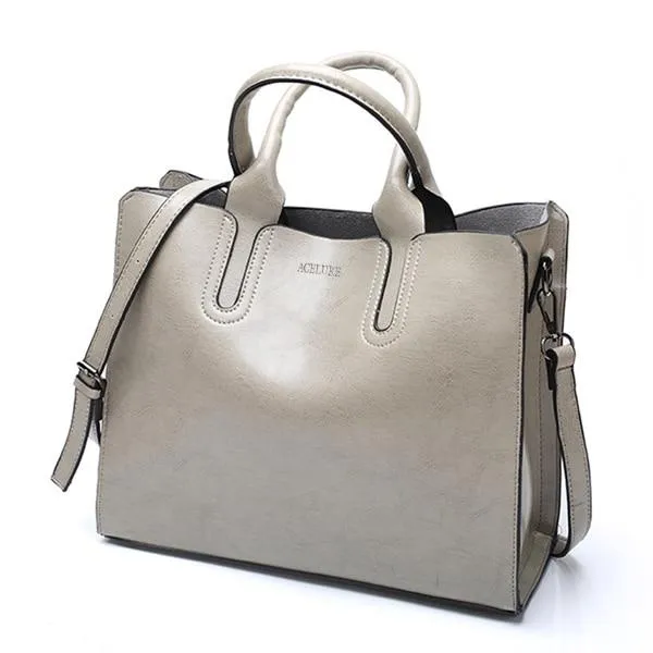 Leather Handbags Women Bag High Quality Casual Shoulder Female Trunk Tote Spanish Brand Ladies Large