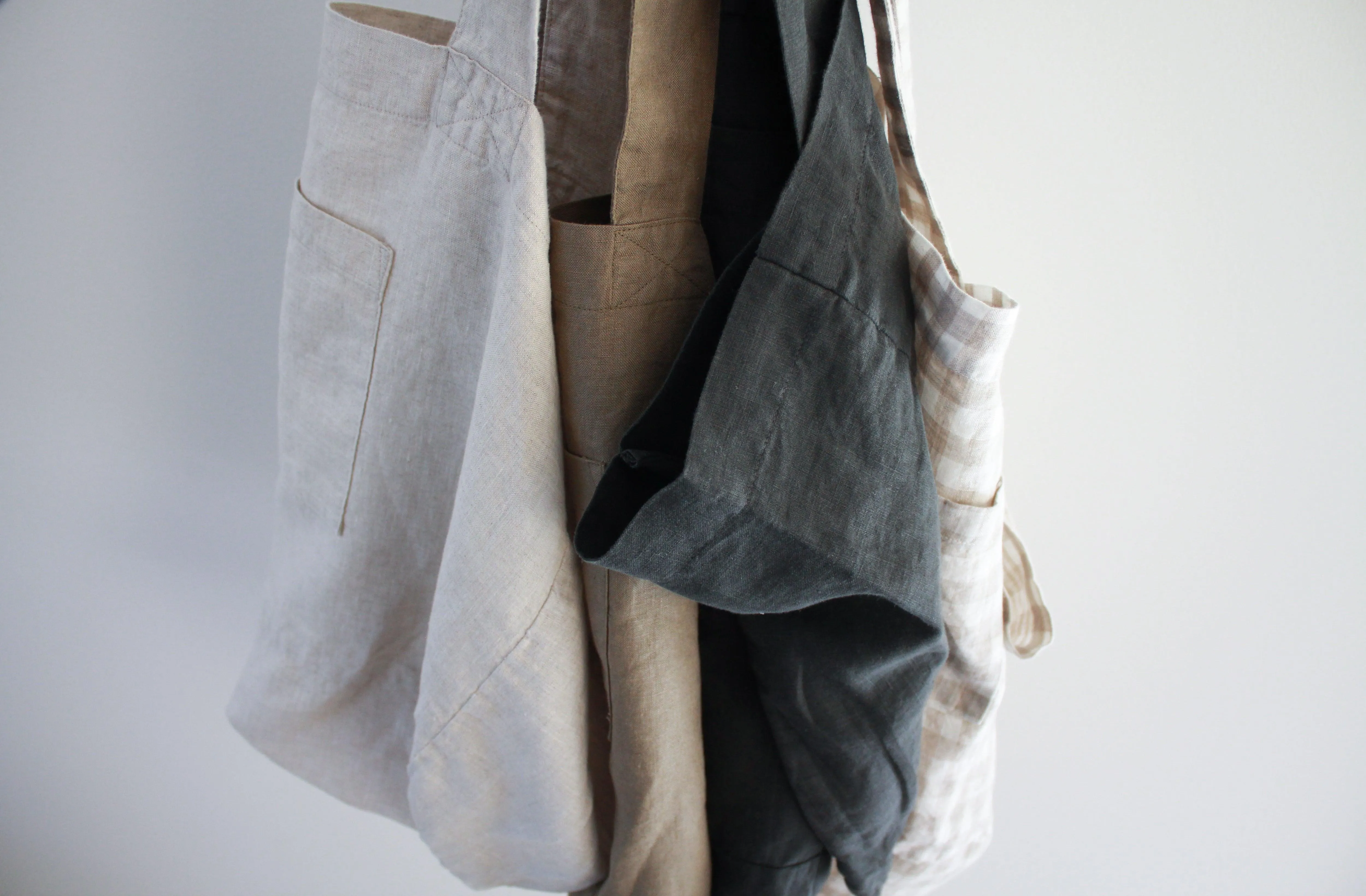 Linen Tote - GINGHAM - Gift With Purchase ($430 or more)