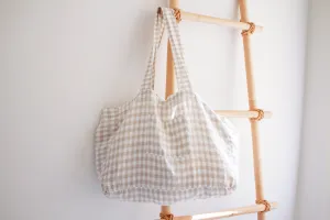 Linen Tote - GINGHAM - Gift With Purchase ($430 or more)