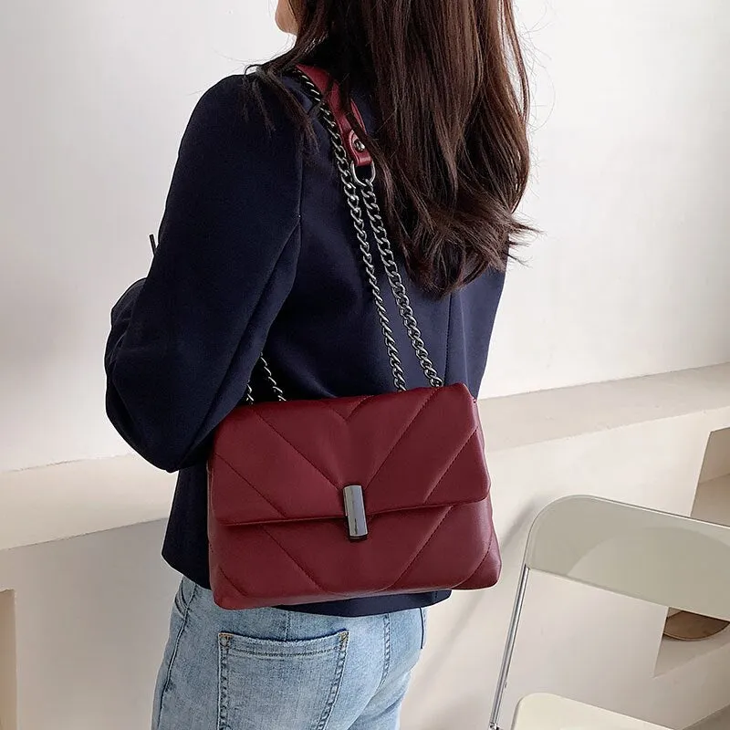 Luxury Women Small Pu Leather Shoulder Bag High Quality Ladies Chain Crossbody Bags for Women Fashion Designer Female Handbags