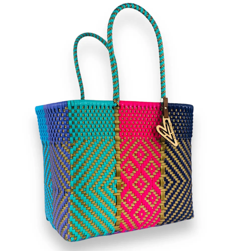 Maria Victoria | Seaside Tote | Upcycled, Handwoven, Multicolor