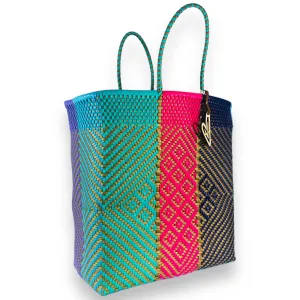 Maria Victoria | Seaside Tote | Upcycled, Handwoven, Multicolor